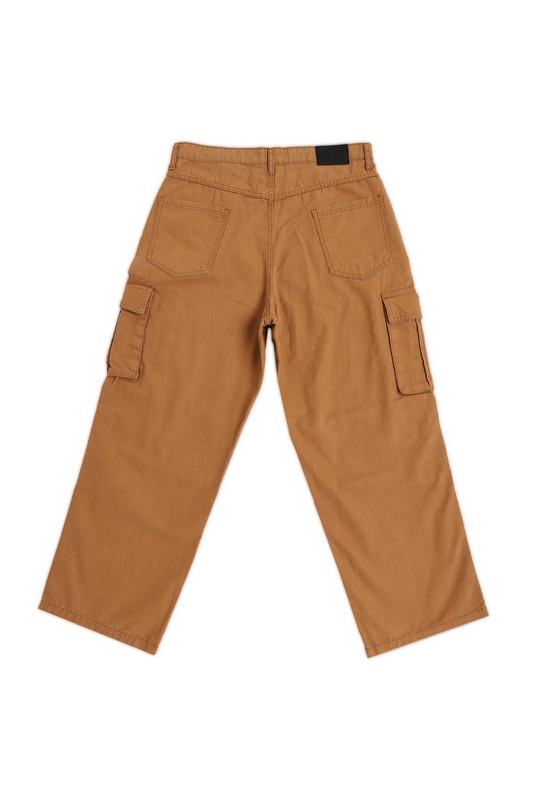 Brown Canvas Cargo Pants