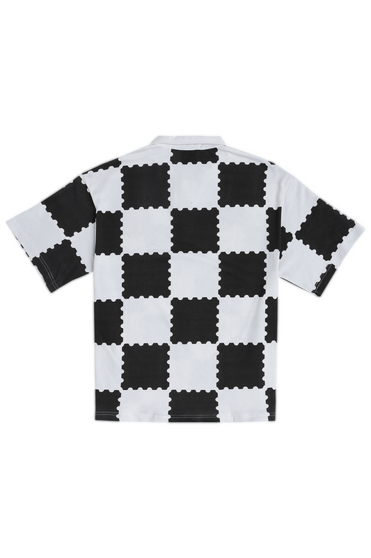 White Drift Mode Oversized Polo Tshirt