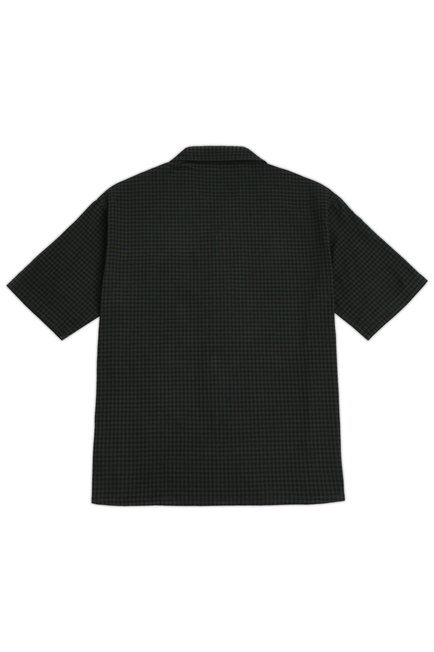 Green Checks Coconut Embroidery Oversized Shirt