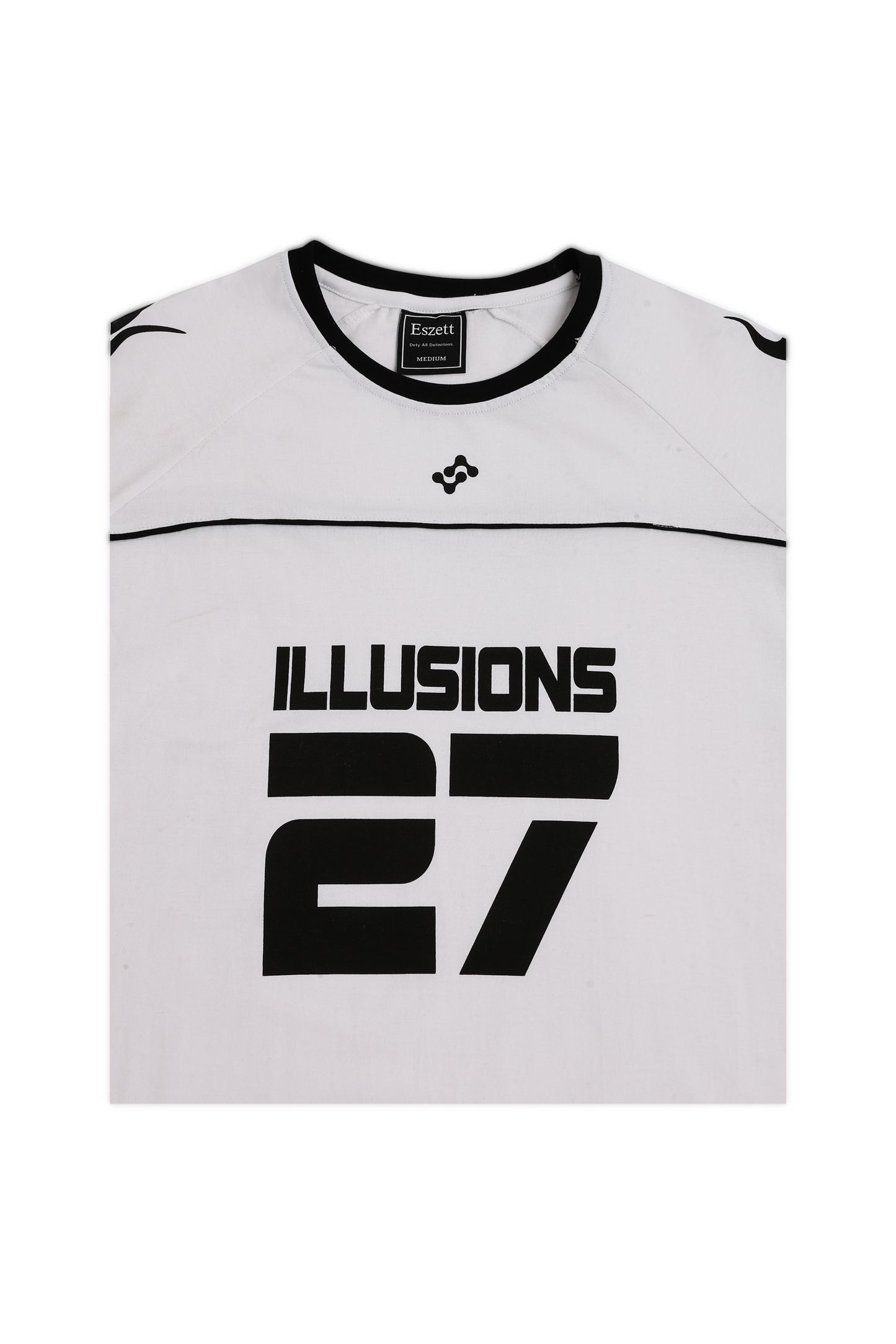 White illusion Cut & Sew Oversized Tshirt