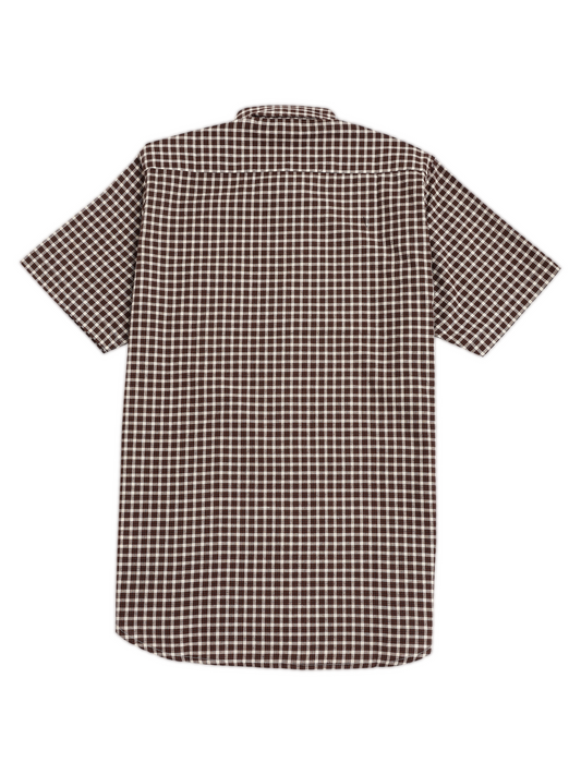 Dark Brown Classic Checks Oxford Shirt