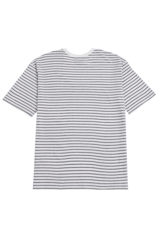 White Offline All The Time Embroidery Jaquard Tshirt