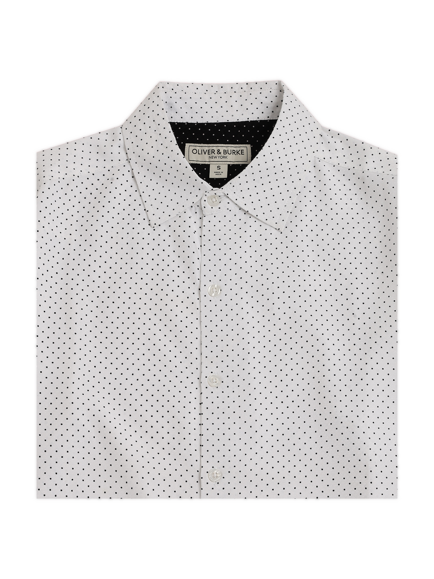 Dark Blue Polka Dot Long Sleeve Shirt