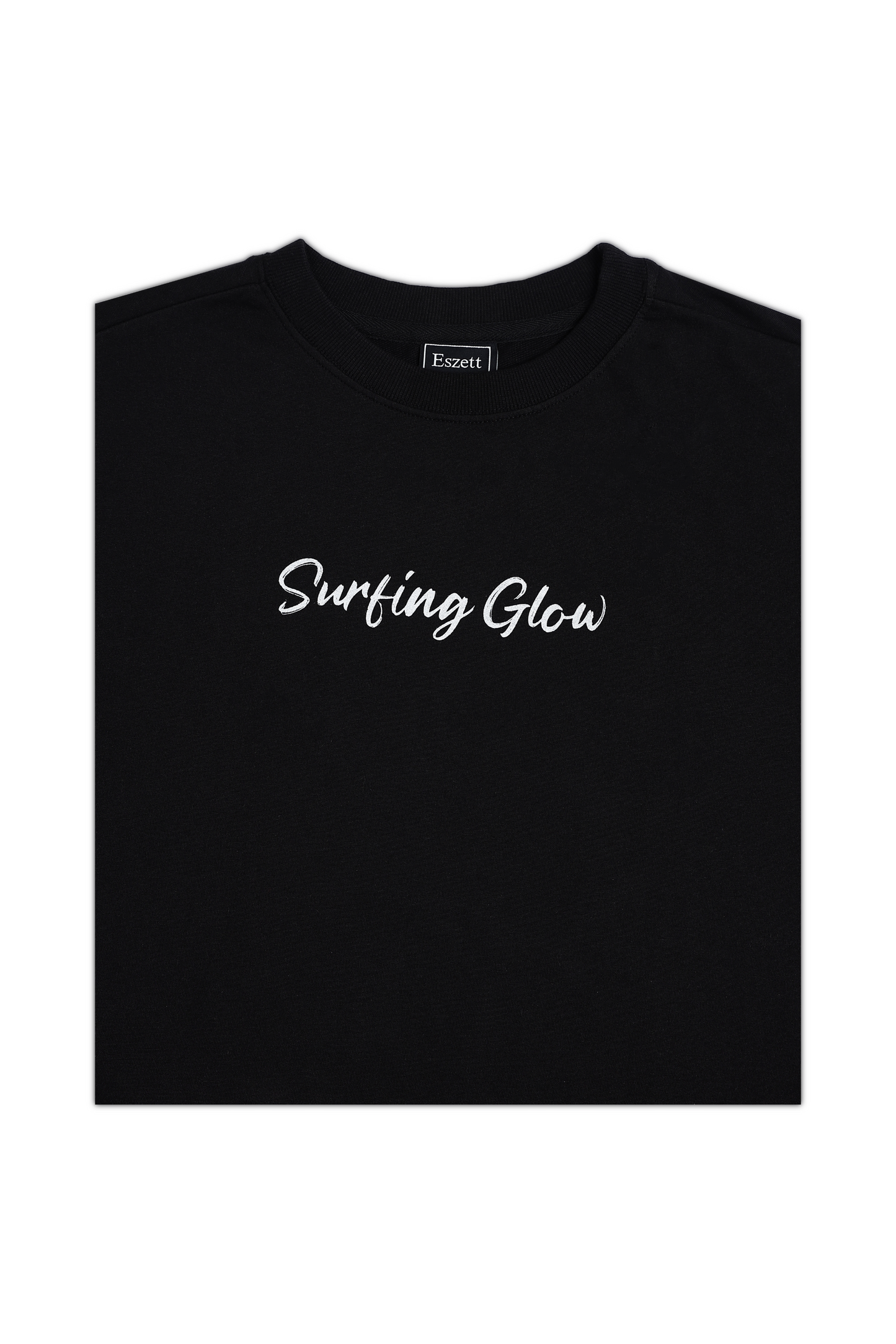 Black Surfing Glow Oversized Tshirt