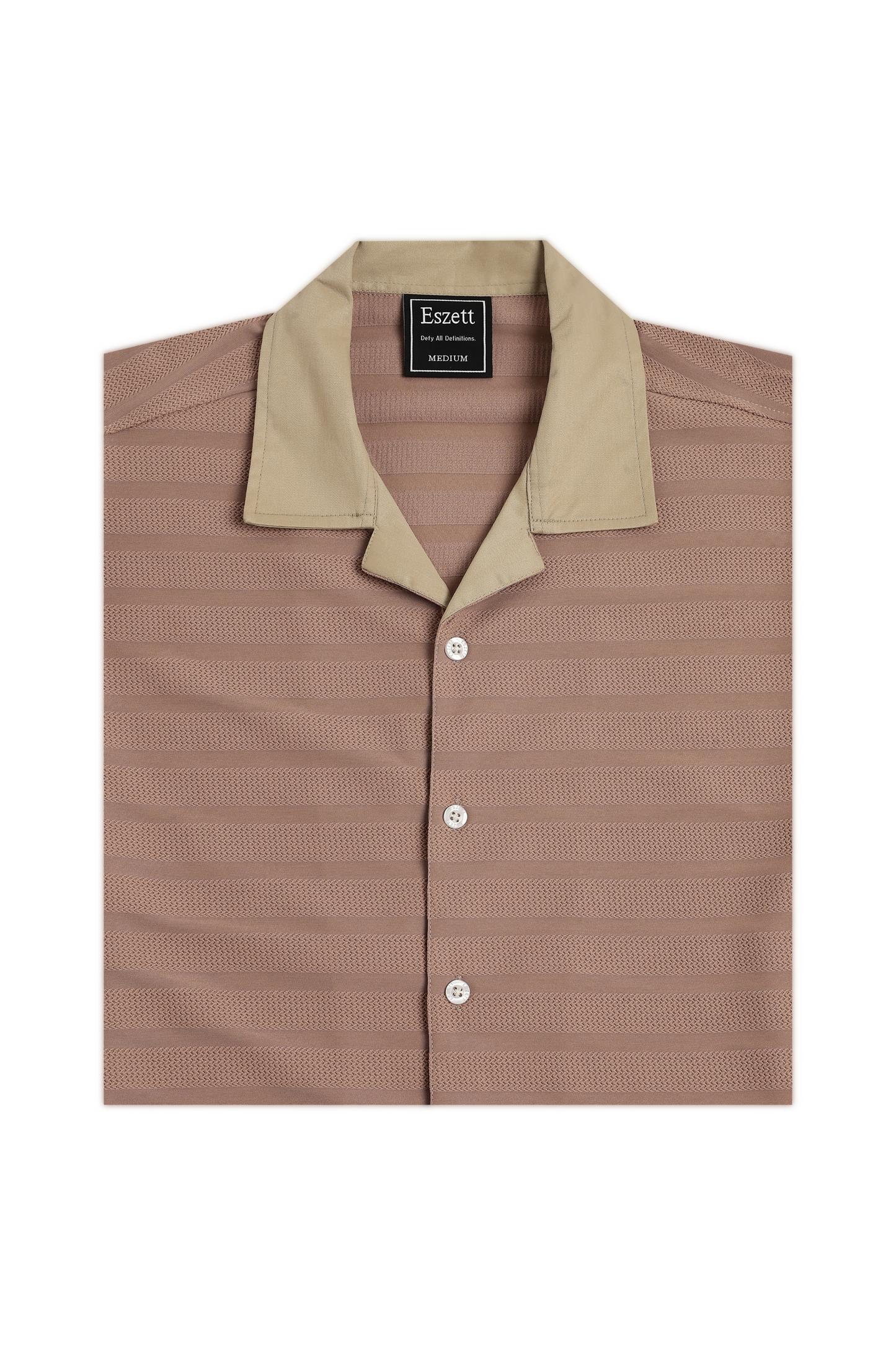 Light Pink Textured Fabric Cuban Shirt