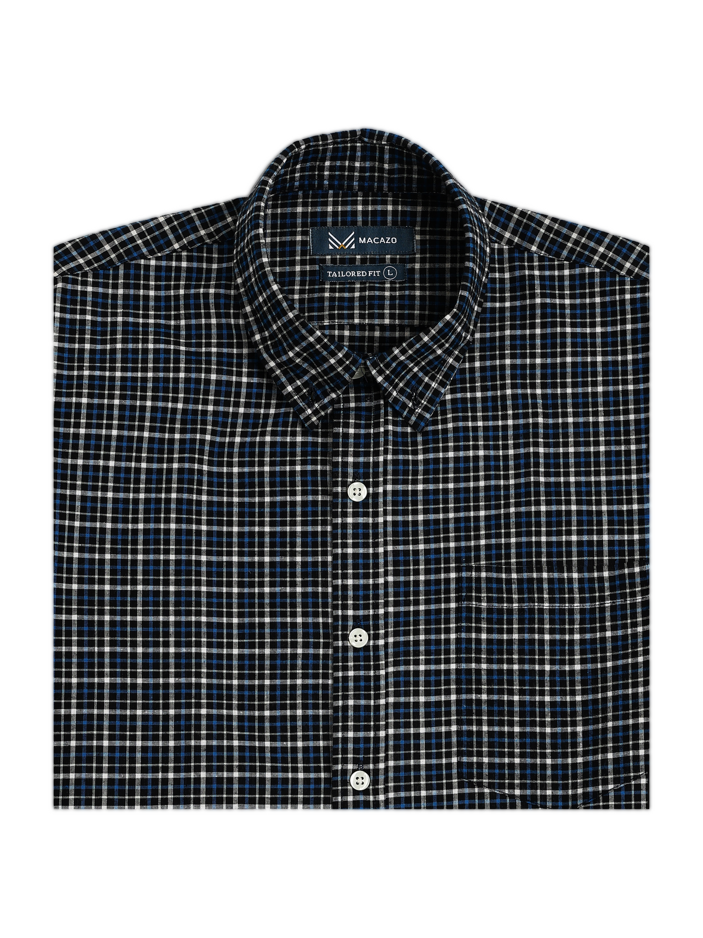Dark Blue Classic Checks Oxford Shirt