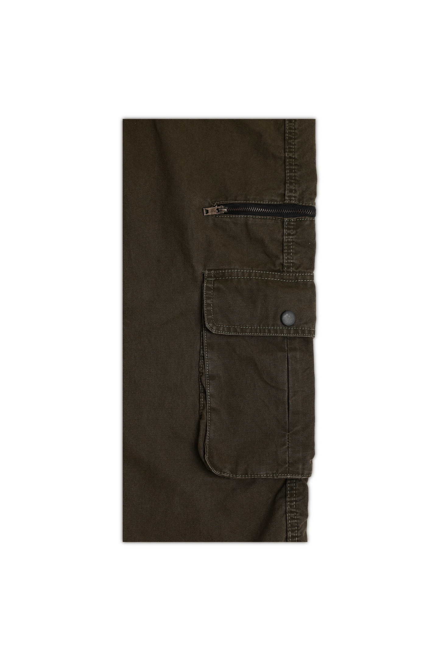 Olive Canvas Cargo Pants