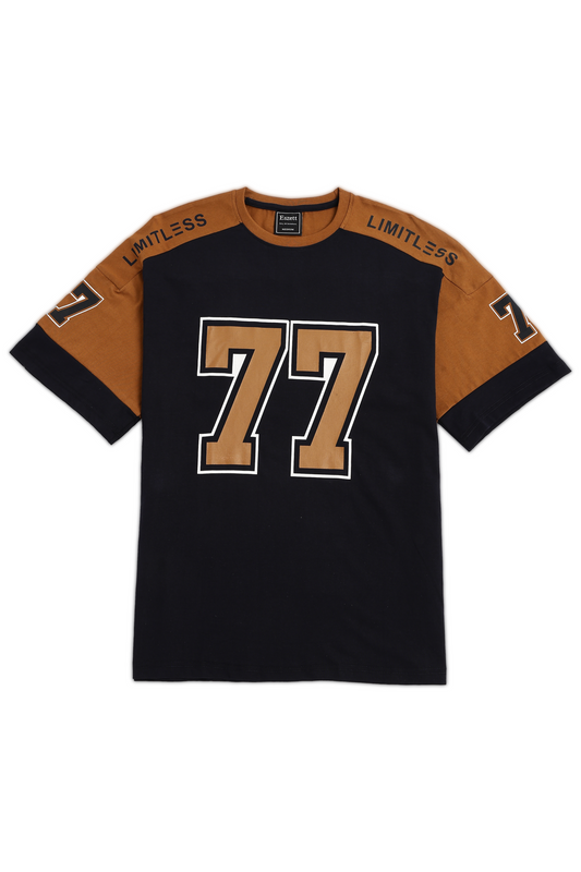 Black 77 Cut & Sew Oversized Tshirt
