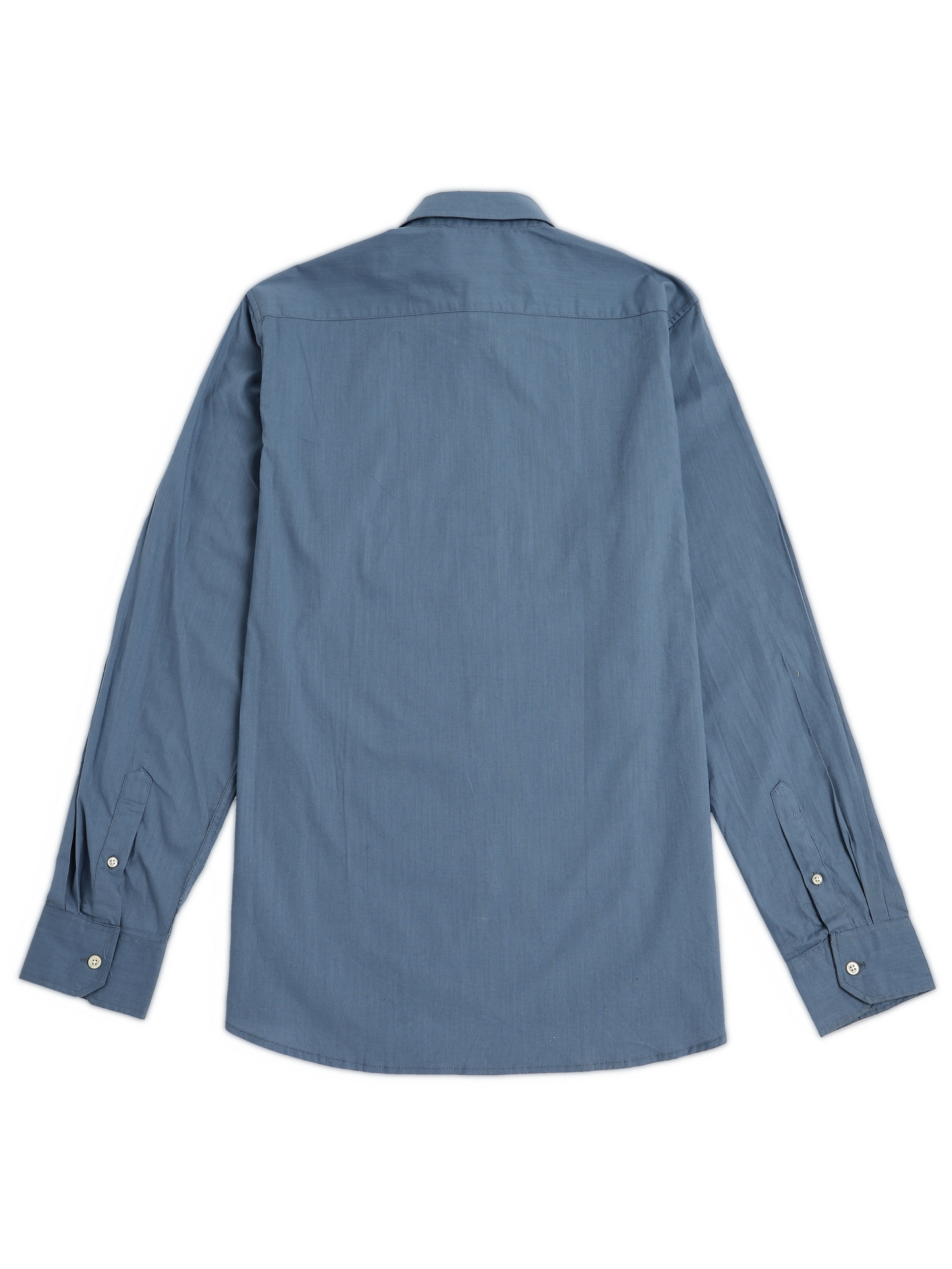 Solid Blue Long Sleeve Oxford Shirt