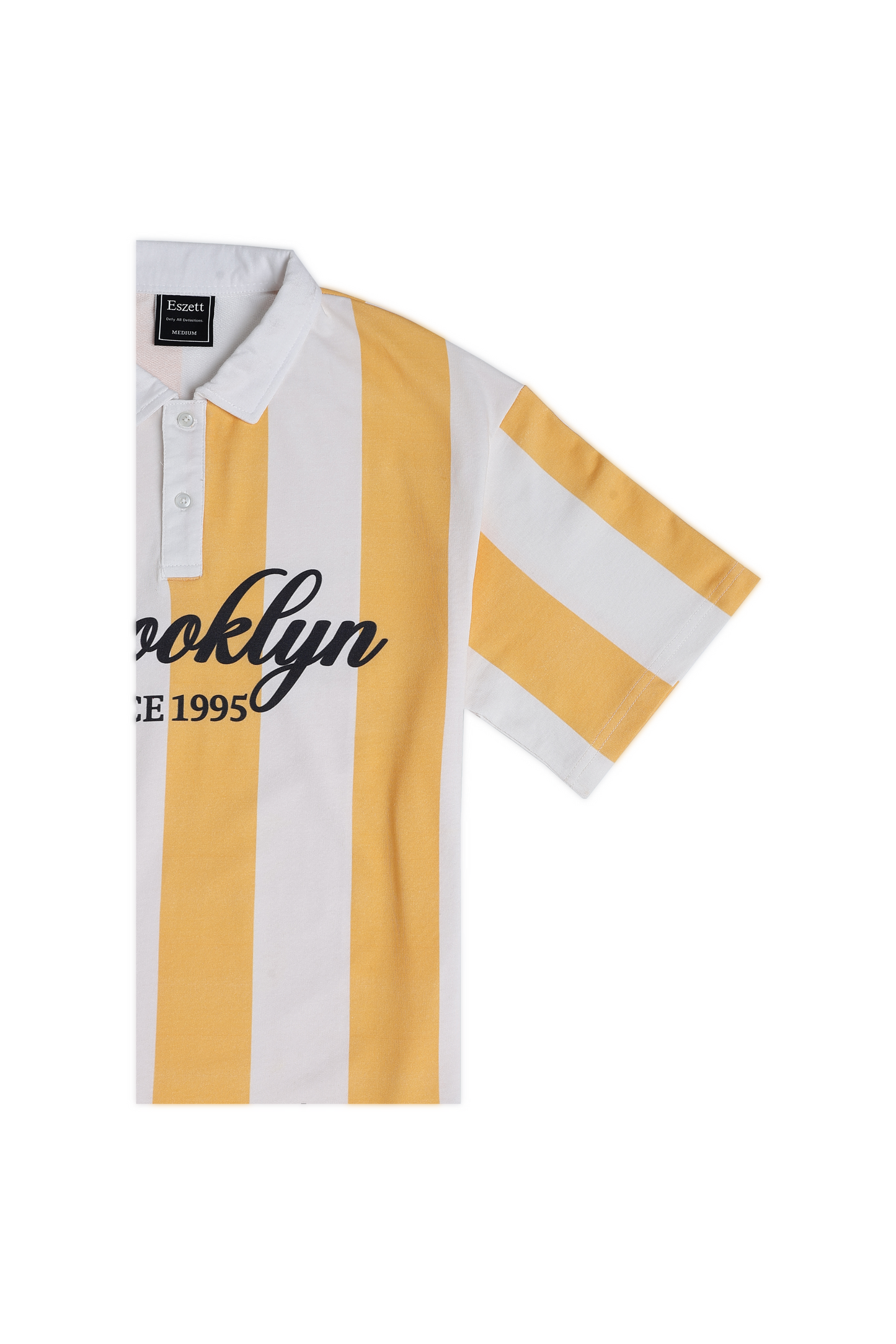 White Brooklyn Oversized Polo Tshirt