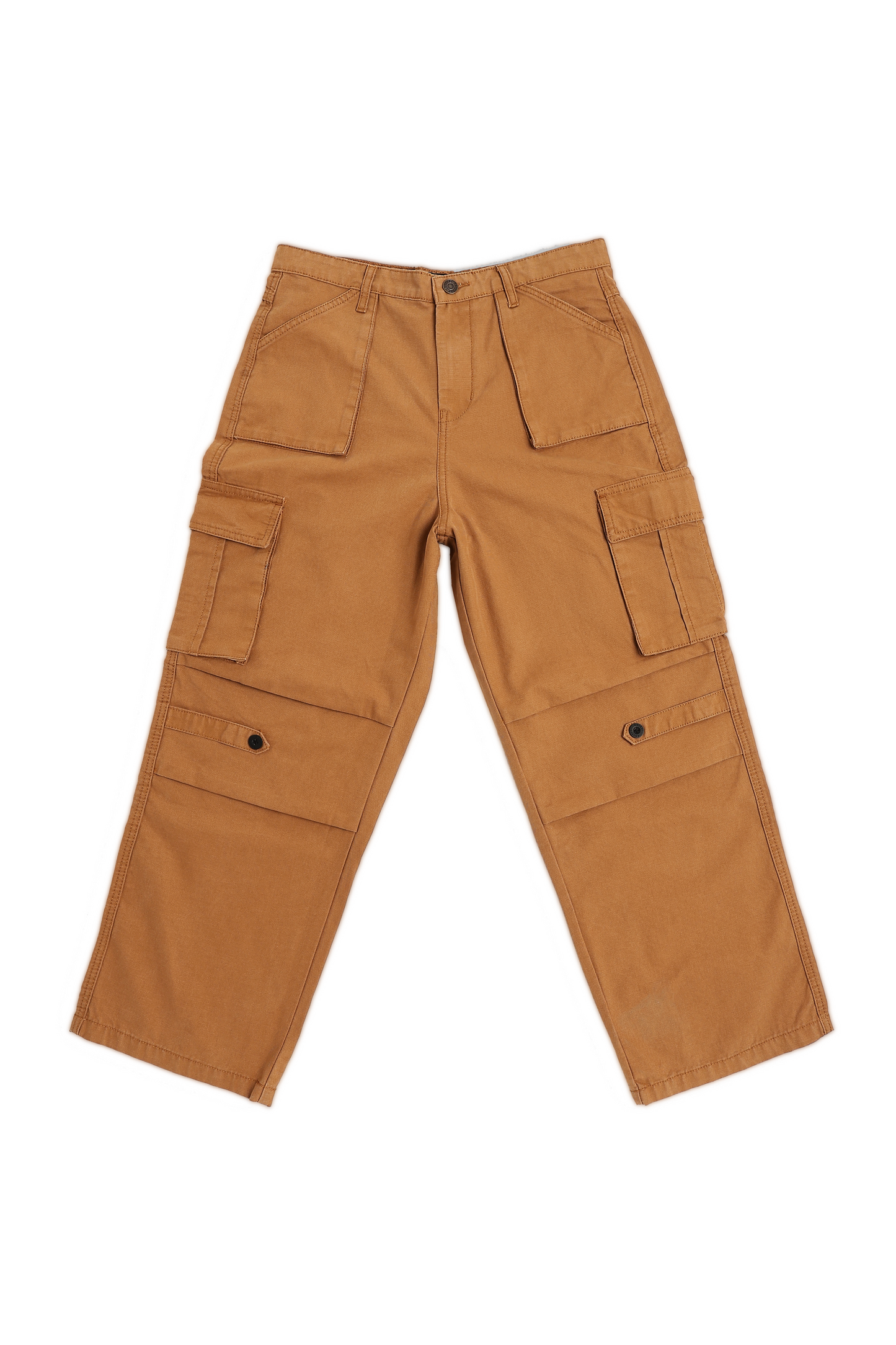 Brown Canvas Cargo Pants