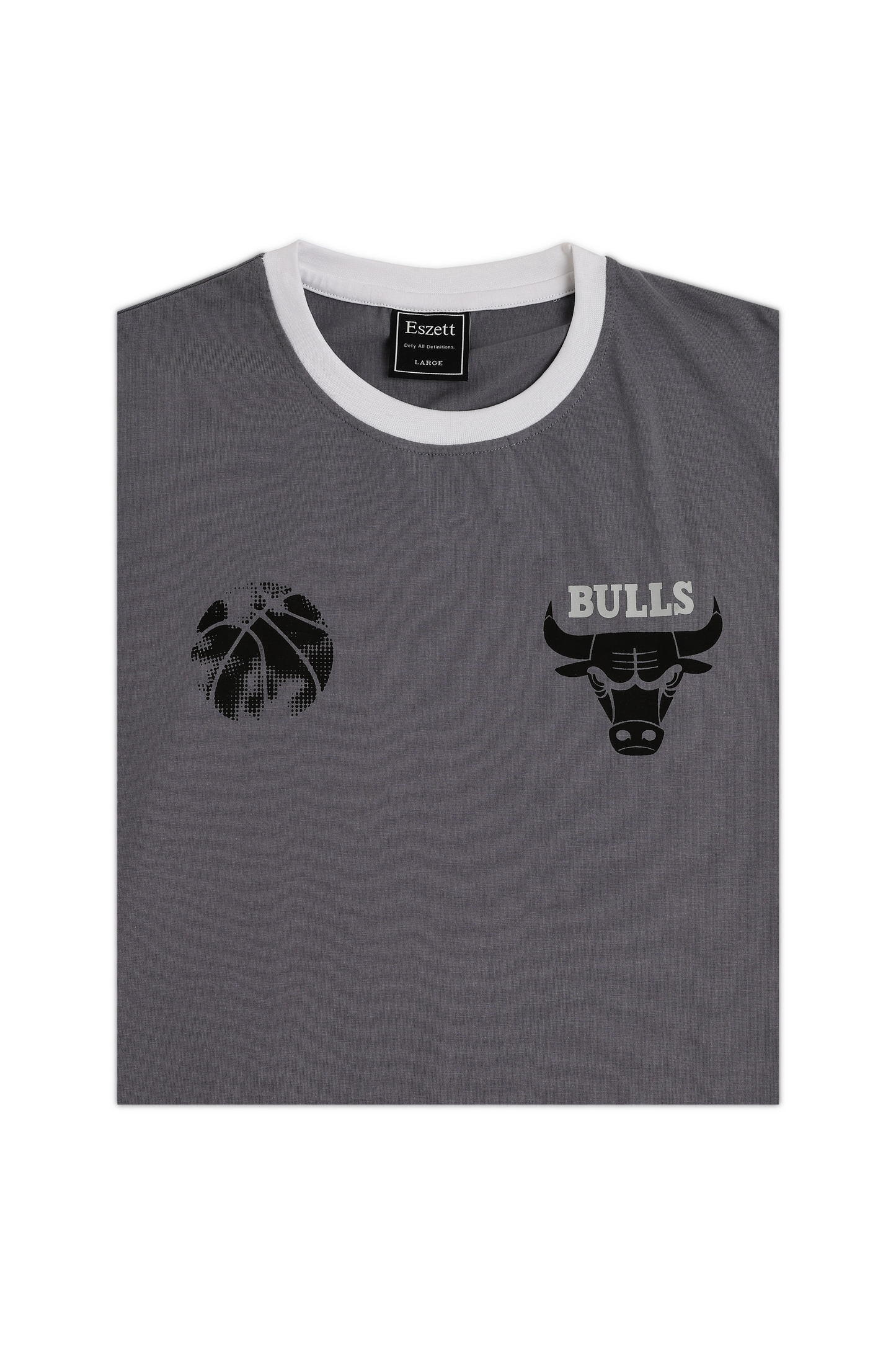 Grey Chicago Bulls Cut & Sew Oversized Tshirt