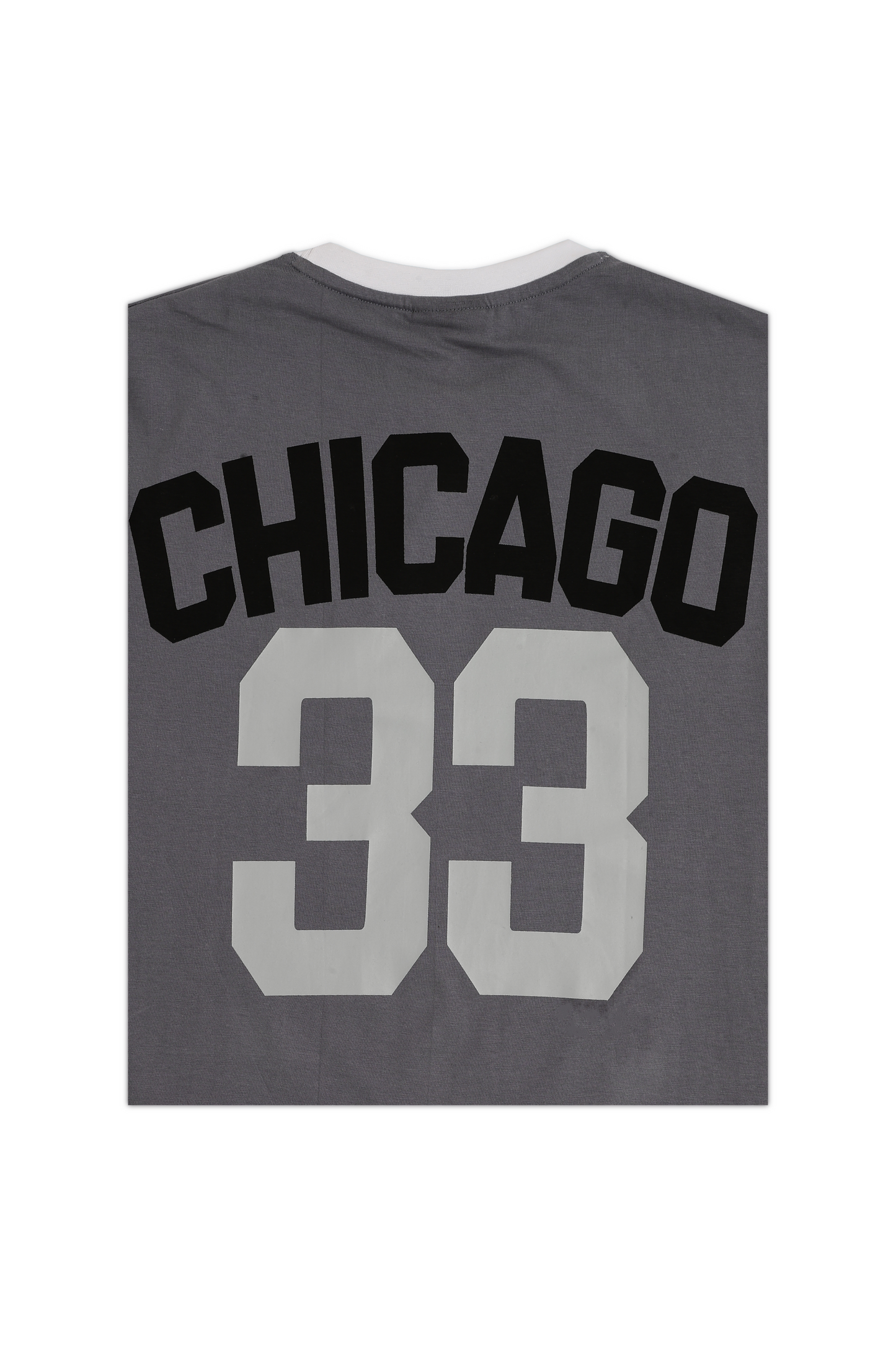 Grey Chicago Bulls Cut & Sew Oversized Tshirt