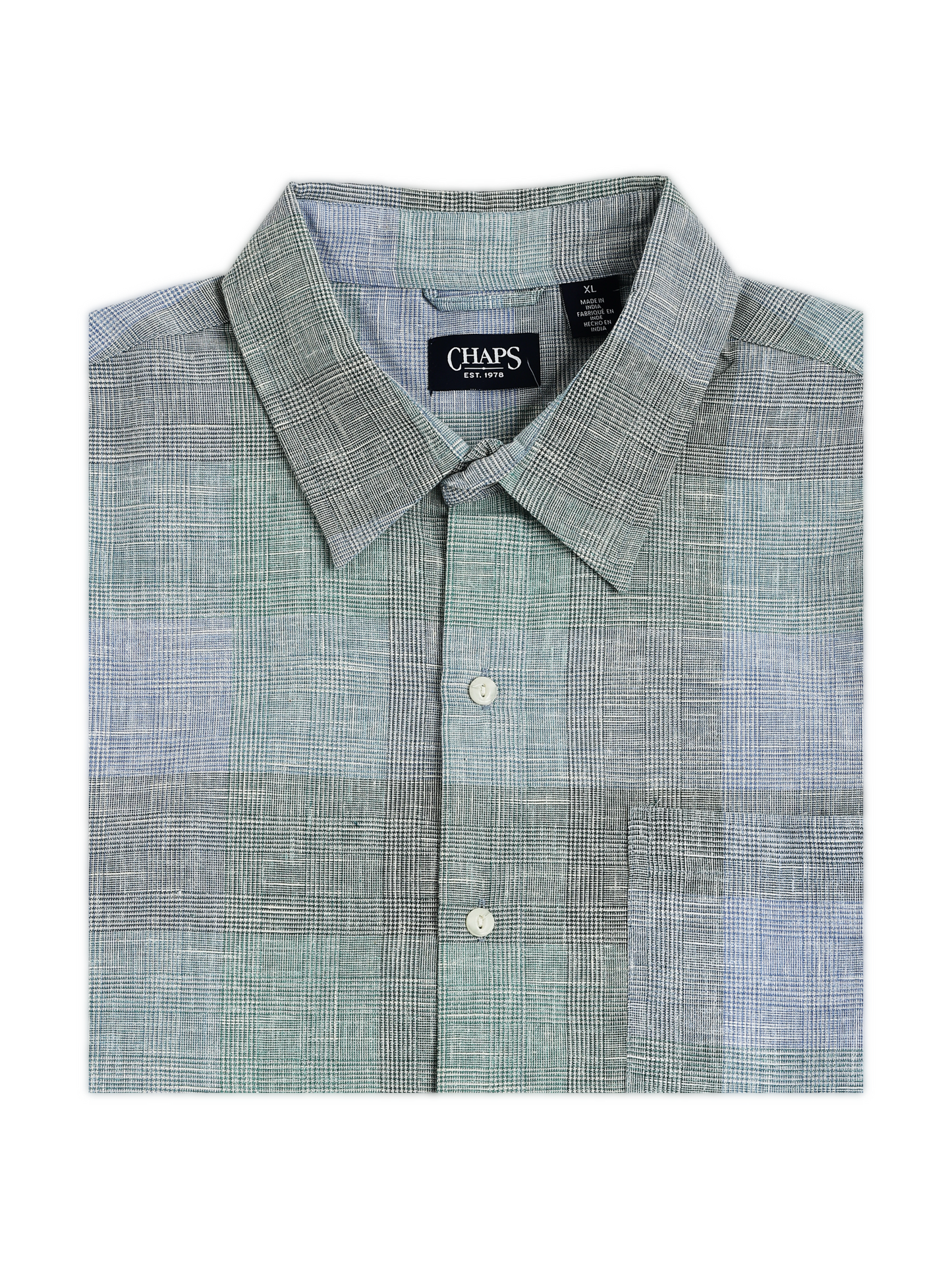 Blue Green Pastel Grid Shirt
