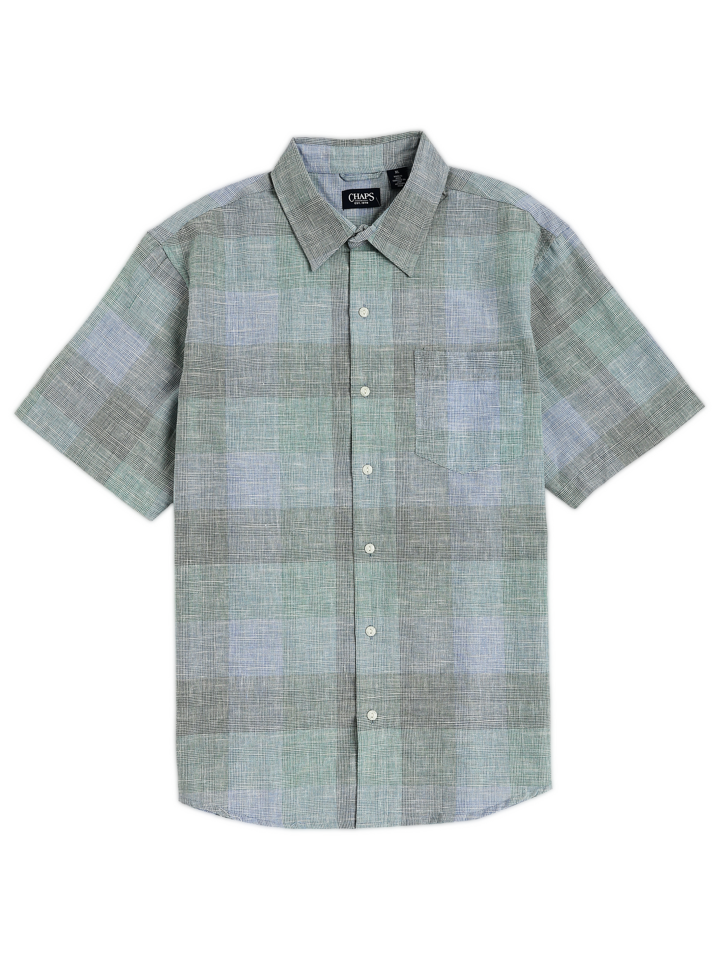 Blue Green Pastel Grid Shirt