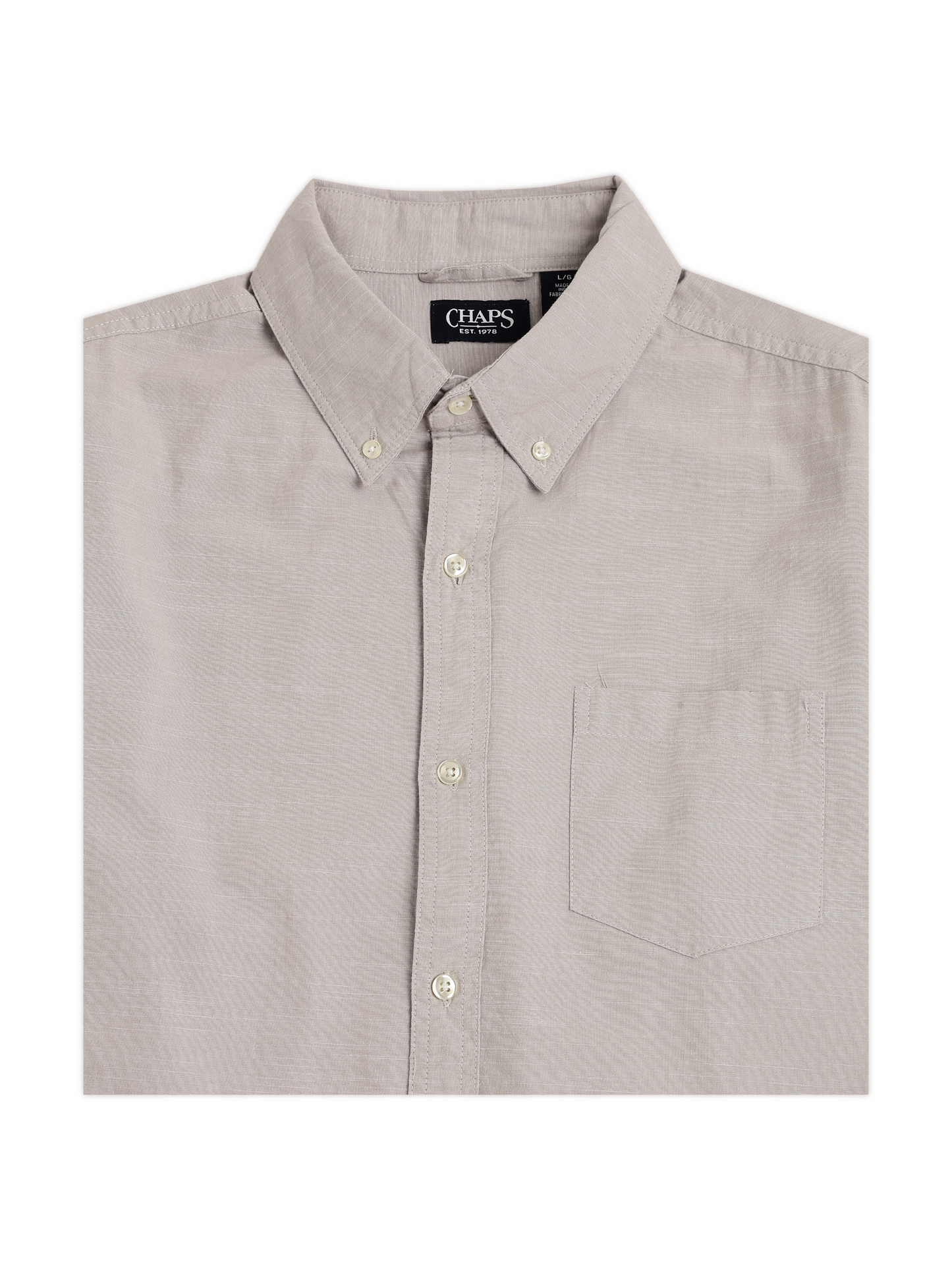 Grey Long Sleeve Oxford Shirt