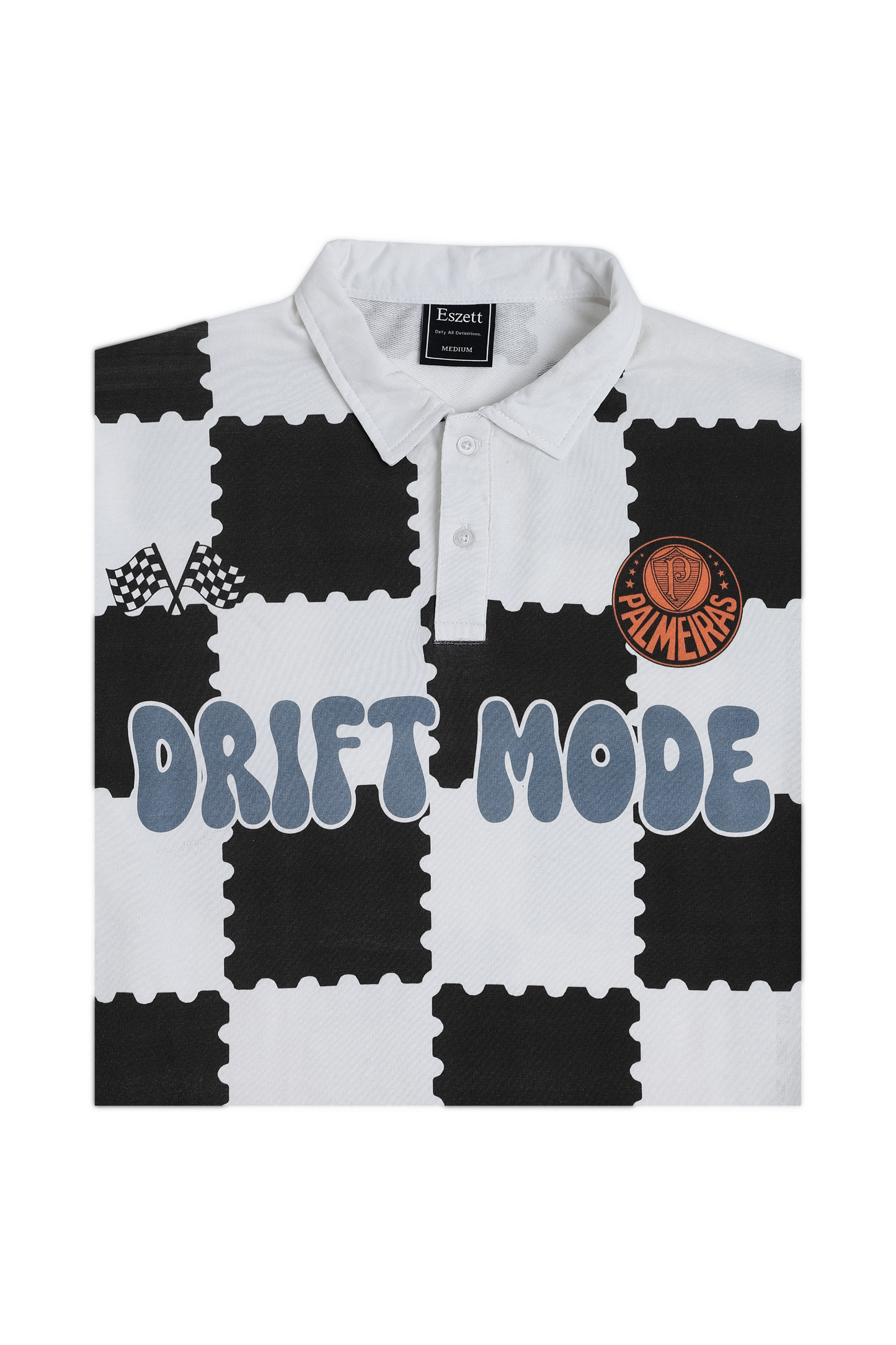 White Drift Mode Oversized Polo Tshirt