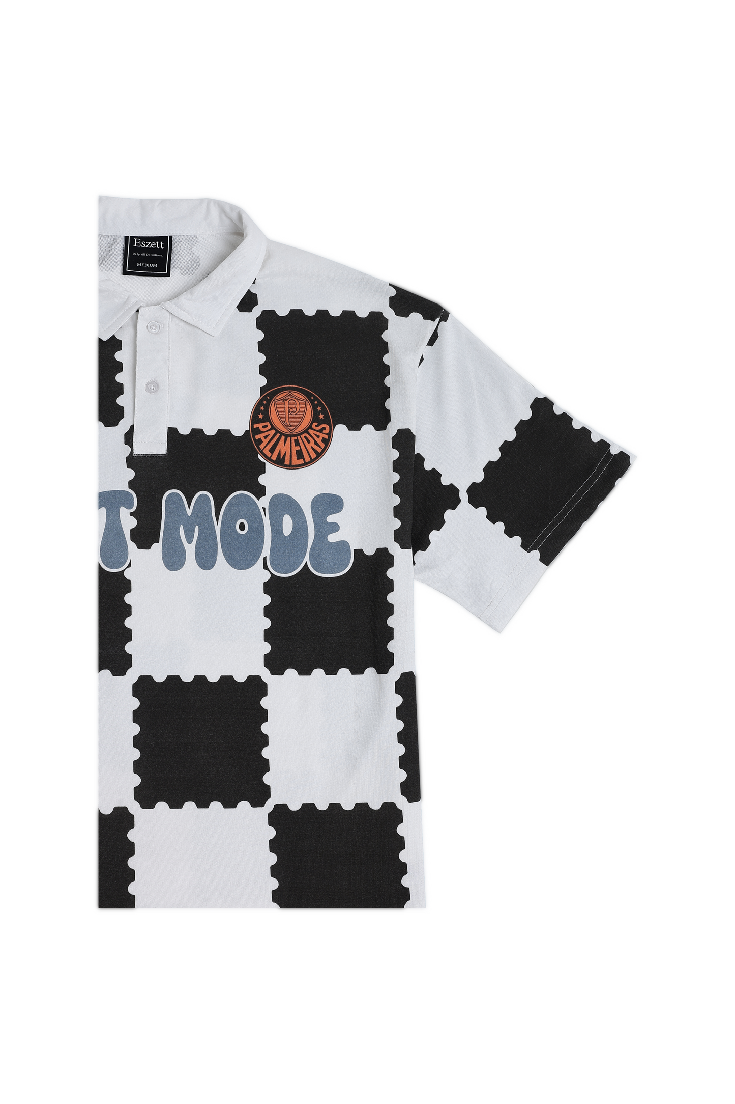 White Drift Mode Oversized Polo Tshirt