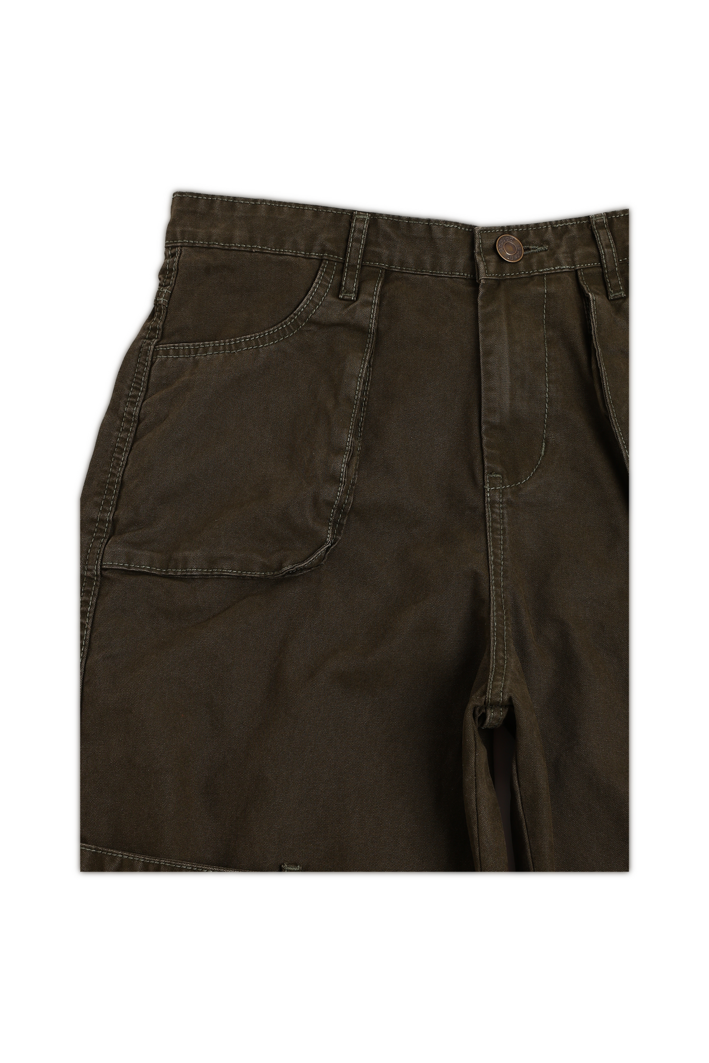 Olive Canvas Cargo Pants
