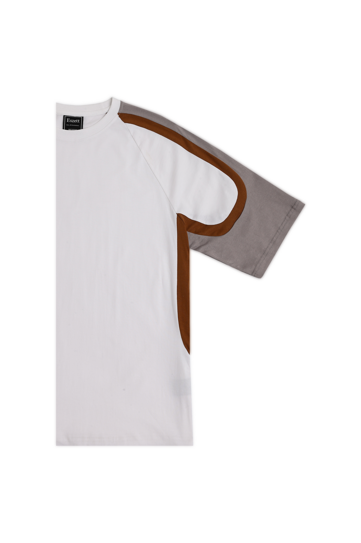 White Cut & Sew Oversized Tshirt