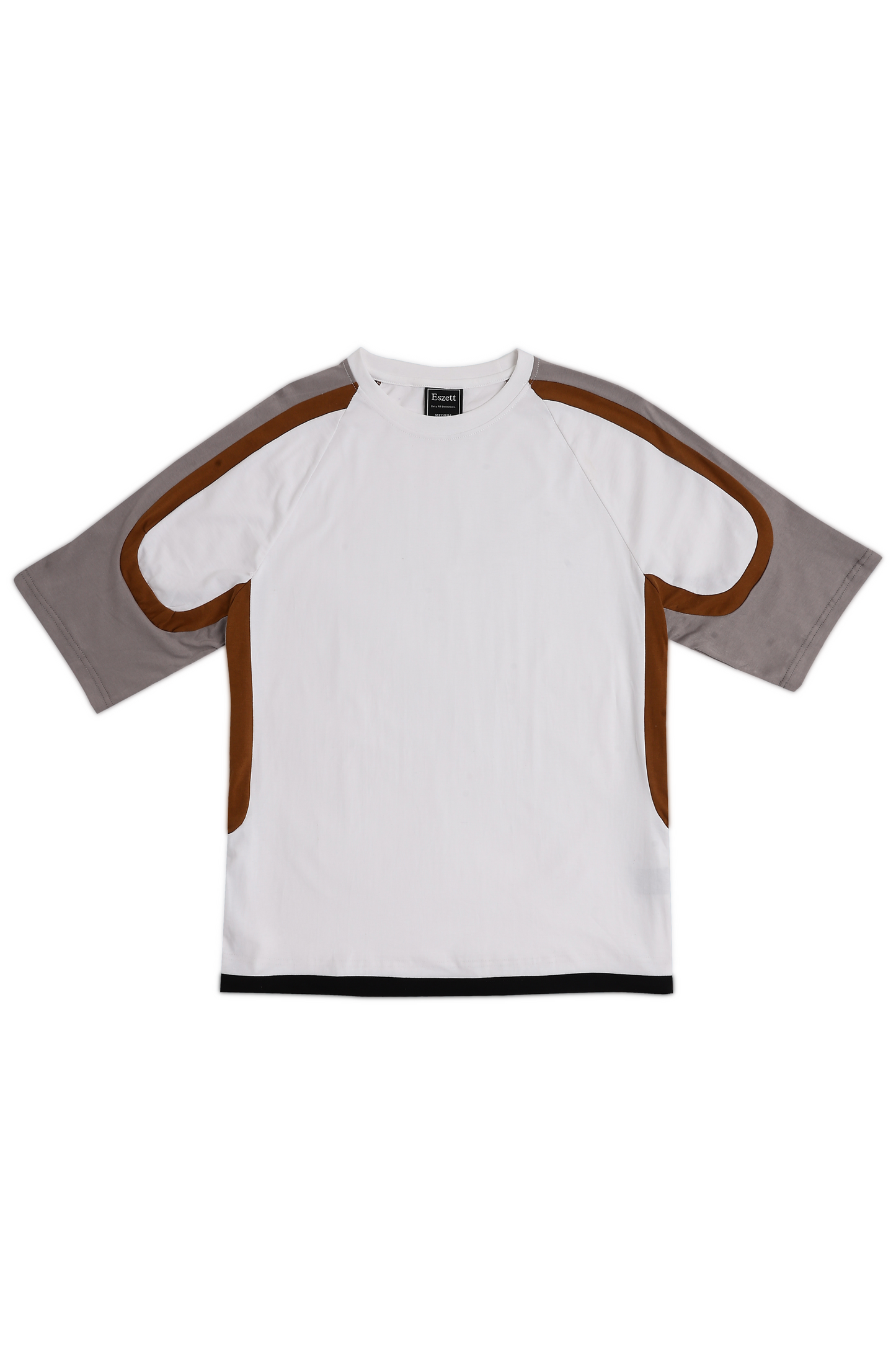 White Cut & Sew Oversized Tshirt