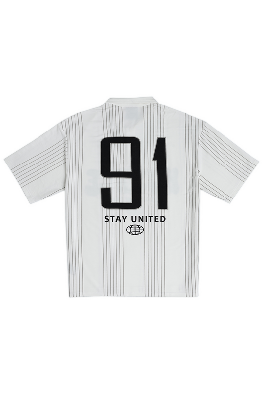 White Hustle Oversized Polo Tshirt