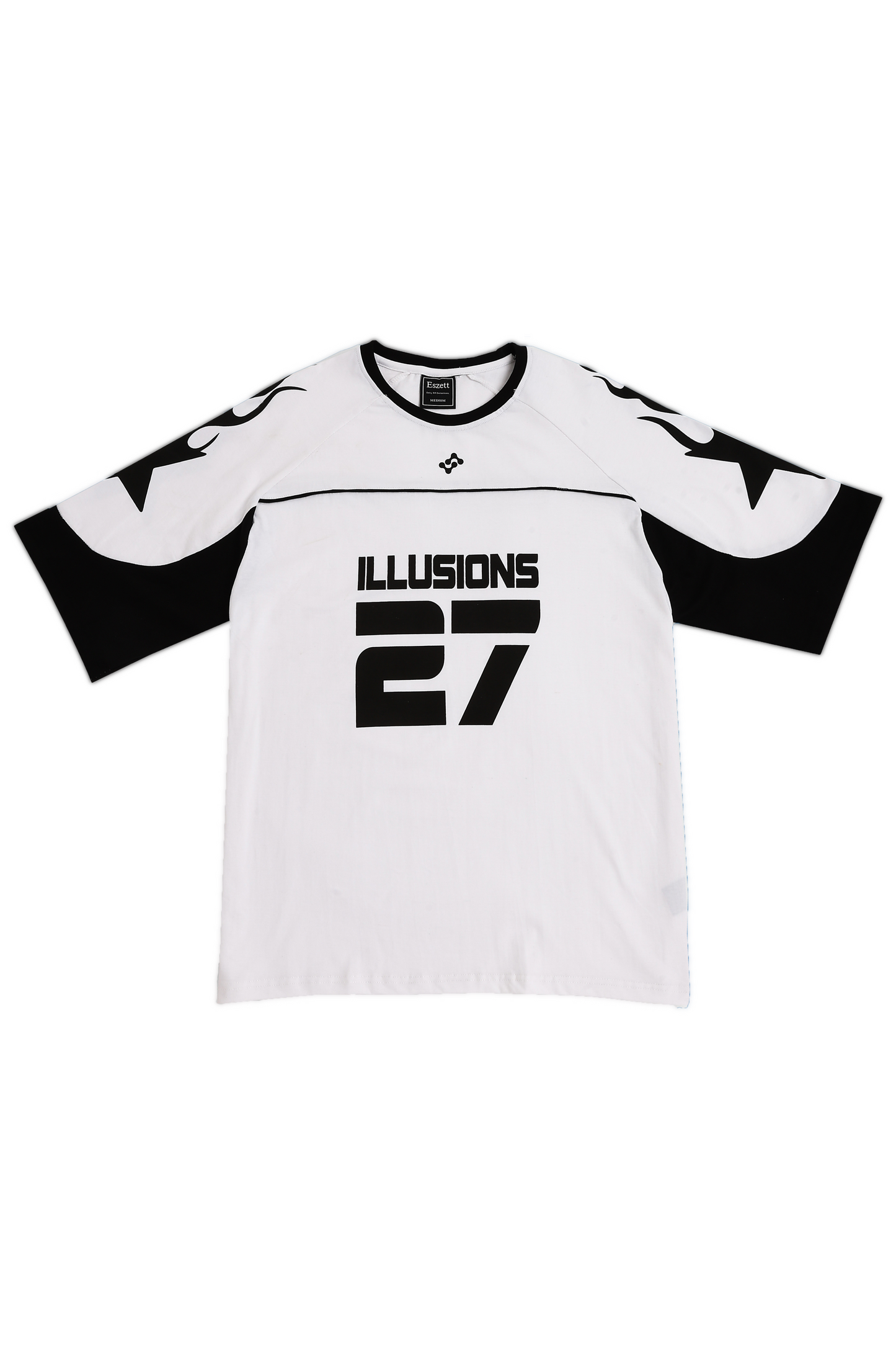 White illusion Cut & Sew Oversized Tshirt