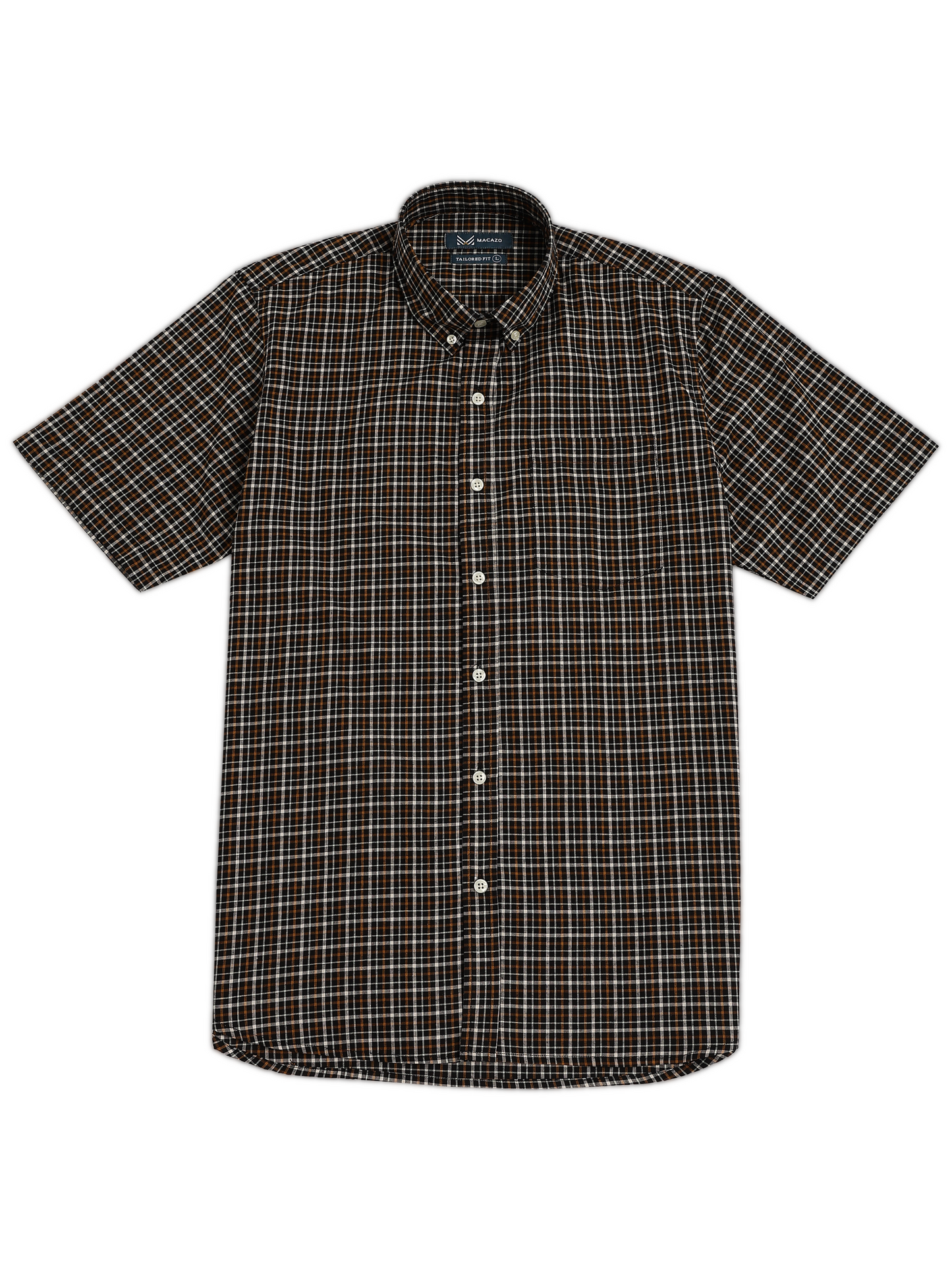 Brown Classic Checks Oxford Shirt