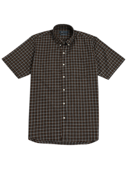 Brown Classic Checks Oxford Shirt