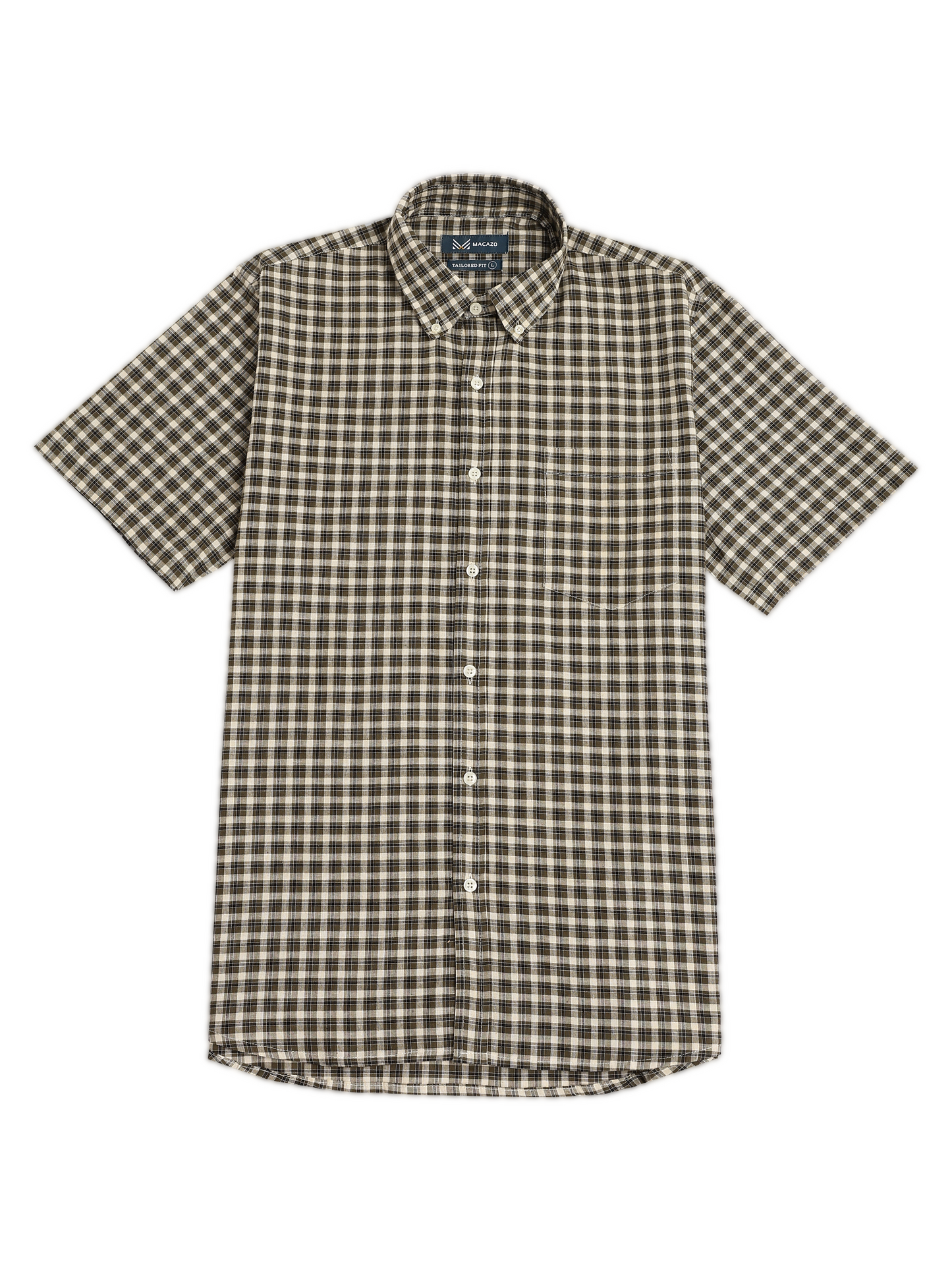 Olive Classic Checks Oxford Shirt
