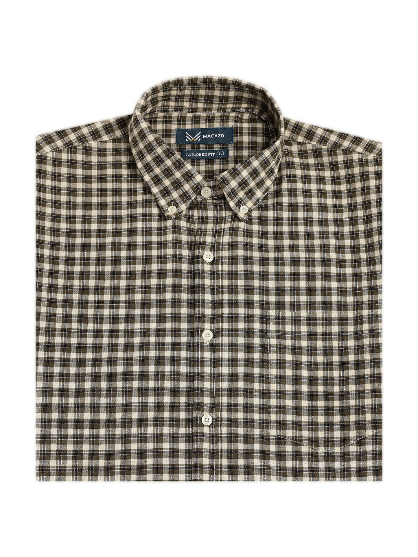 Olive Classic Checks Oxford Shirt