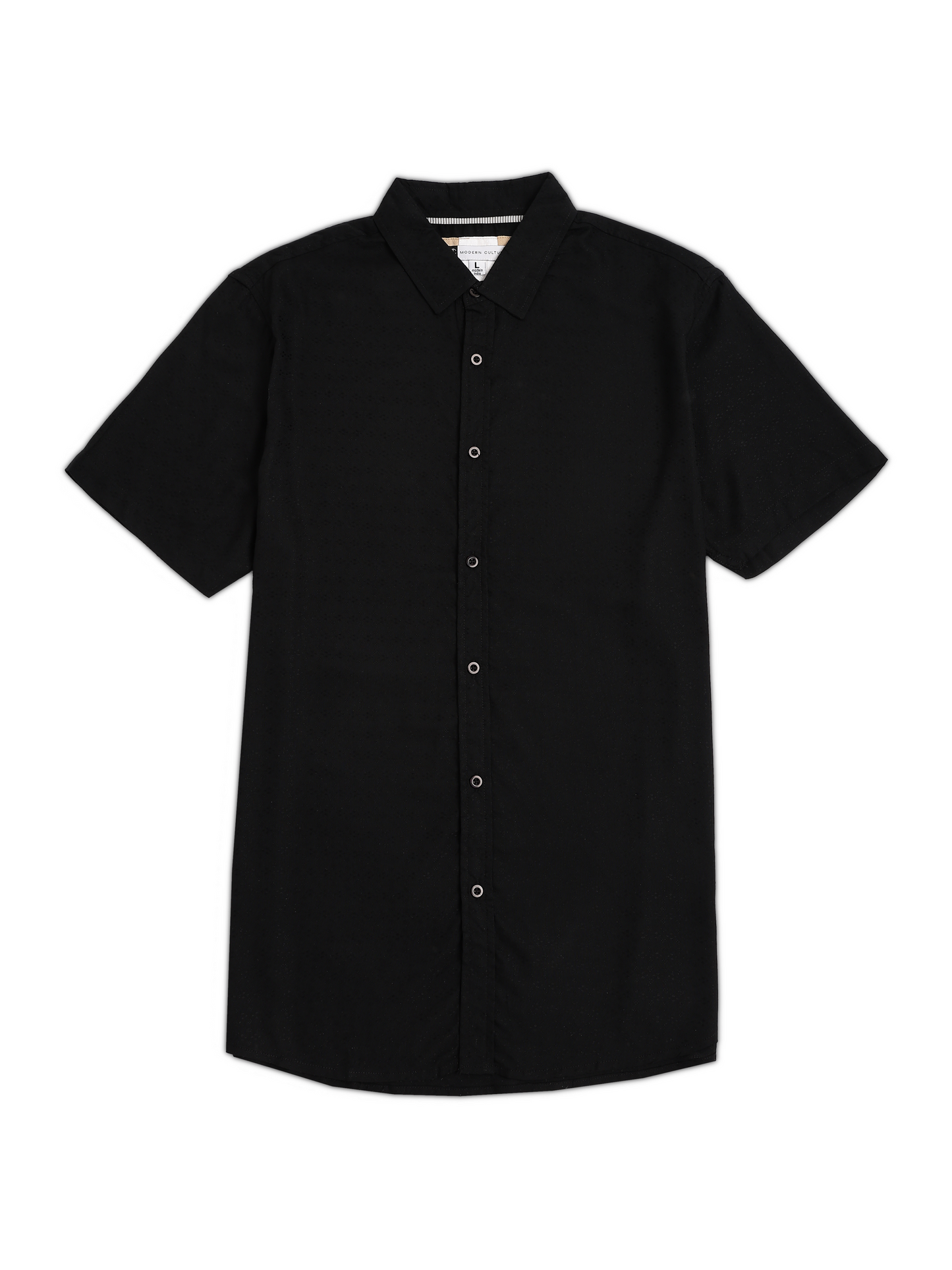 Black Textured Fabric Shirt