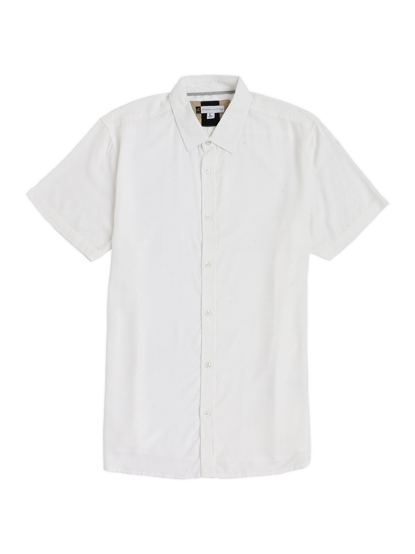 White Textured Fabric Shirt
