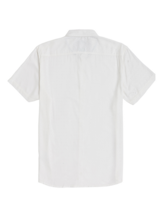 White Textured Fabric Shirt