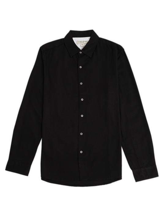 Solid Black Long Sleeve Shirt