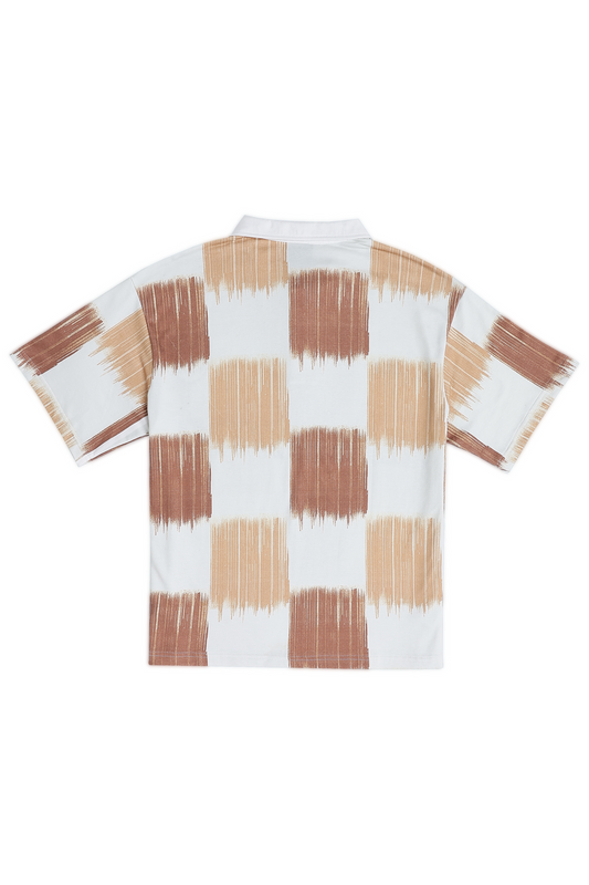 White Supreme Oversized Polo Tshirt