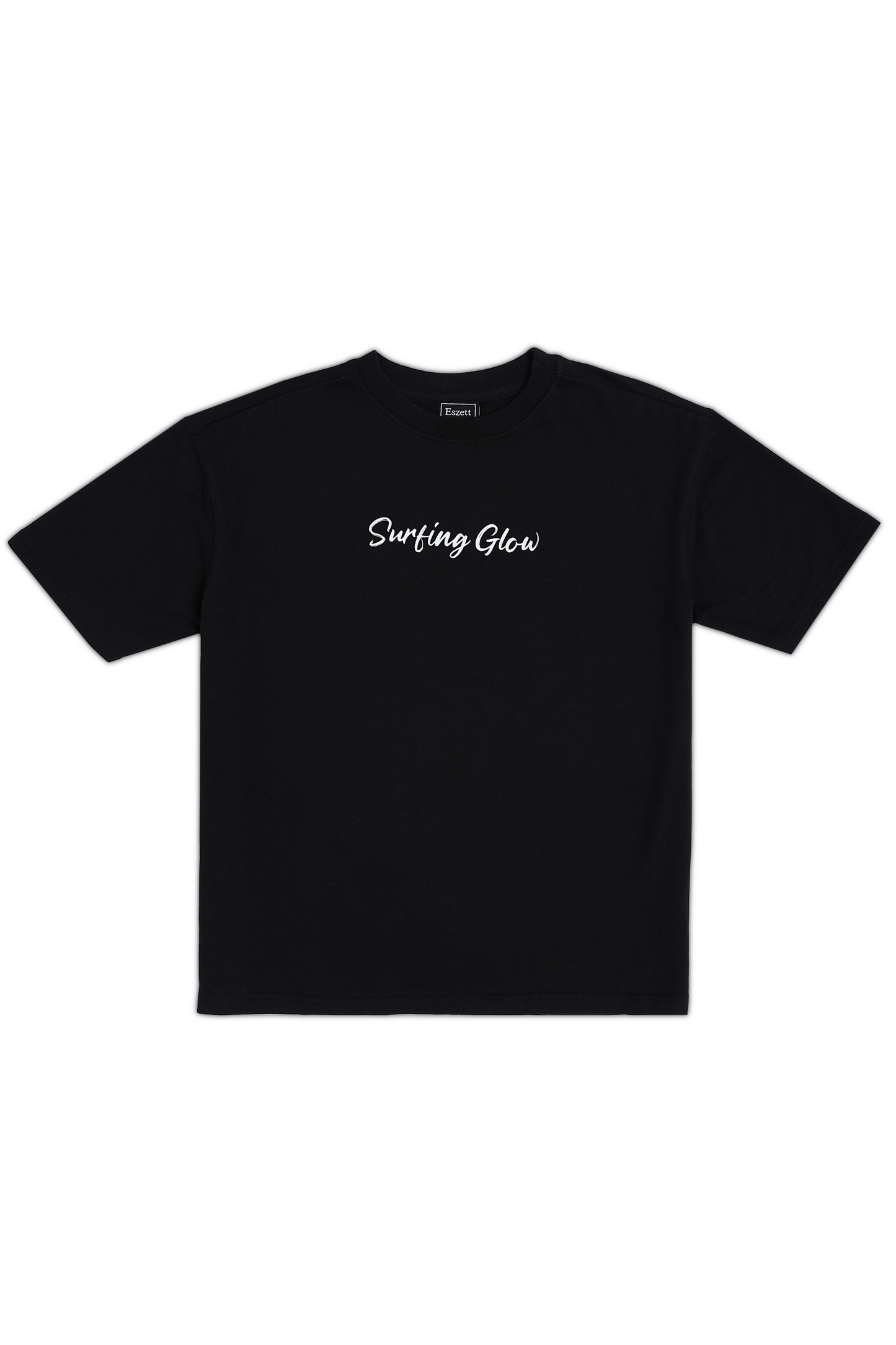 Black Surfing Glow Oversized Tshirt