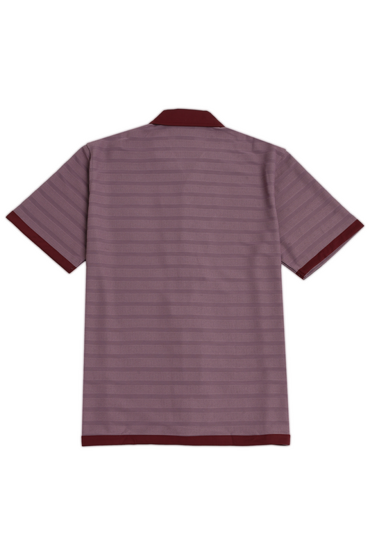 Pink Textured Fabric Cuban Shirt