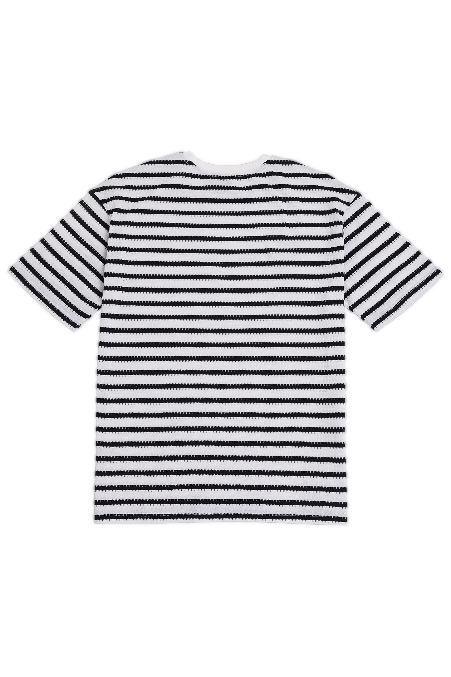 Striped Unbothered Always Embroidery Jaquard Tshirt