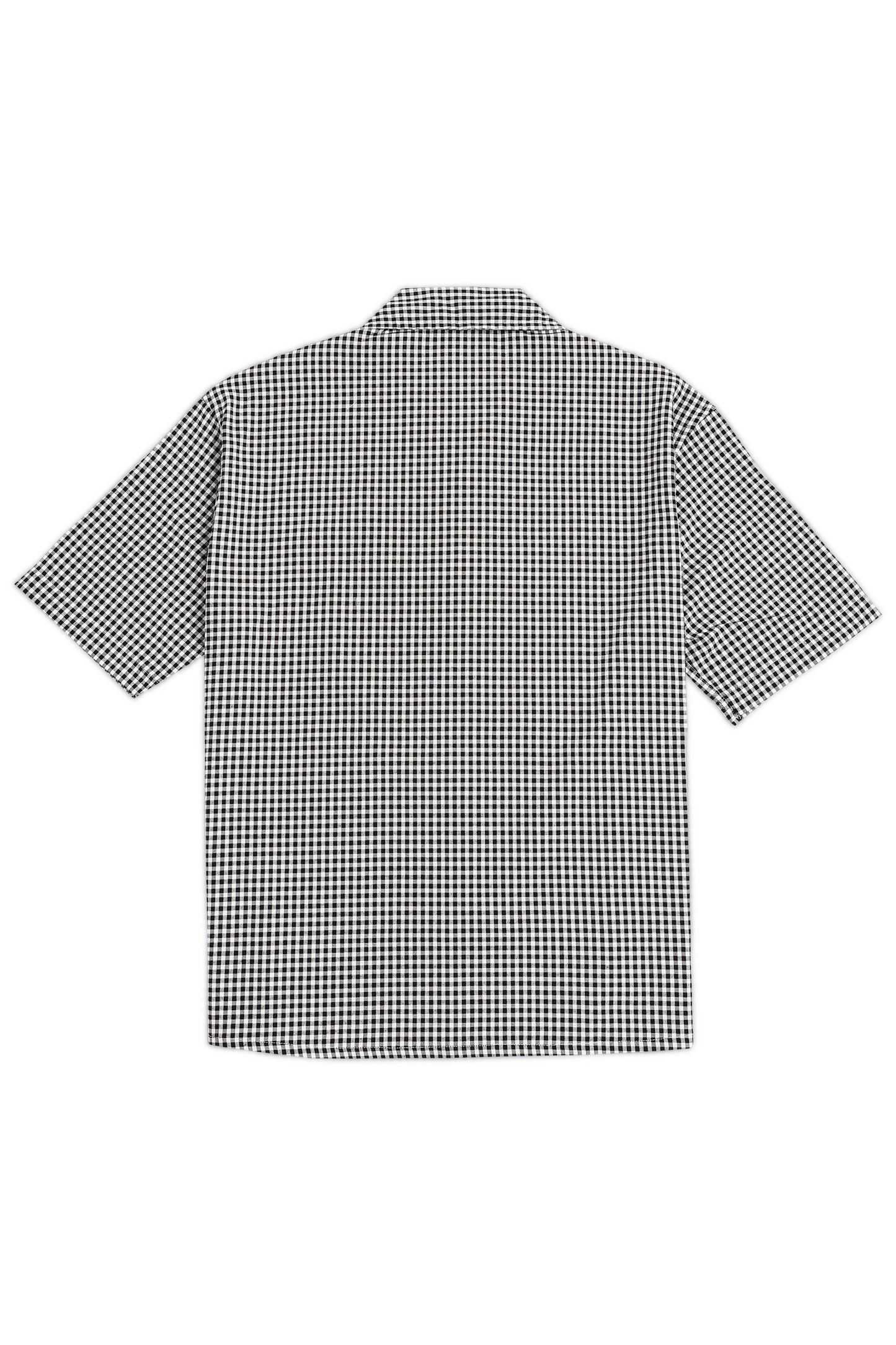 White Checks Key Chain Embroidery Oversized Shirt