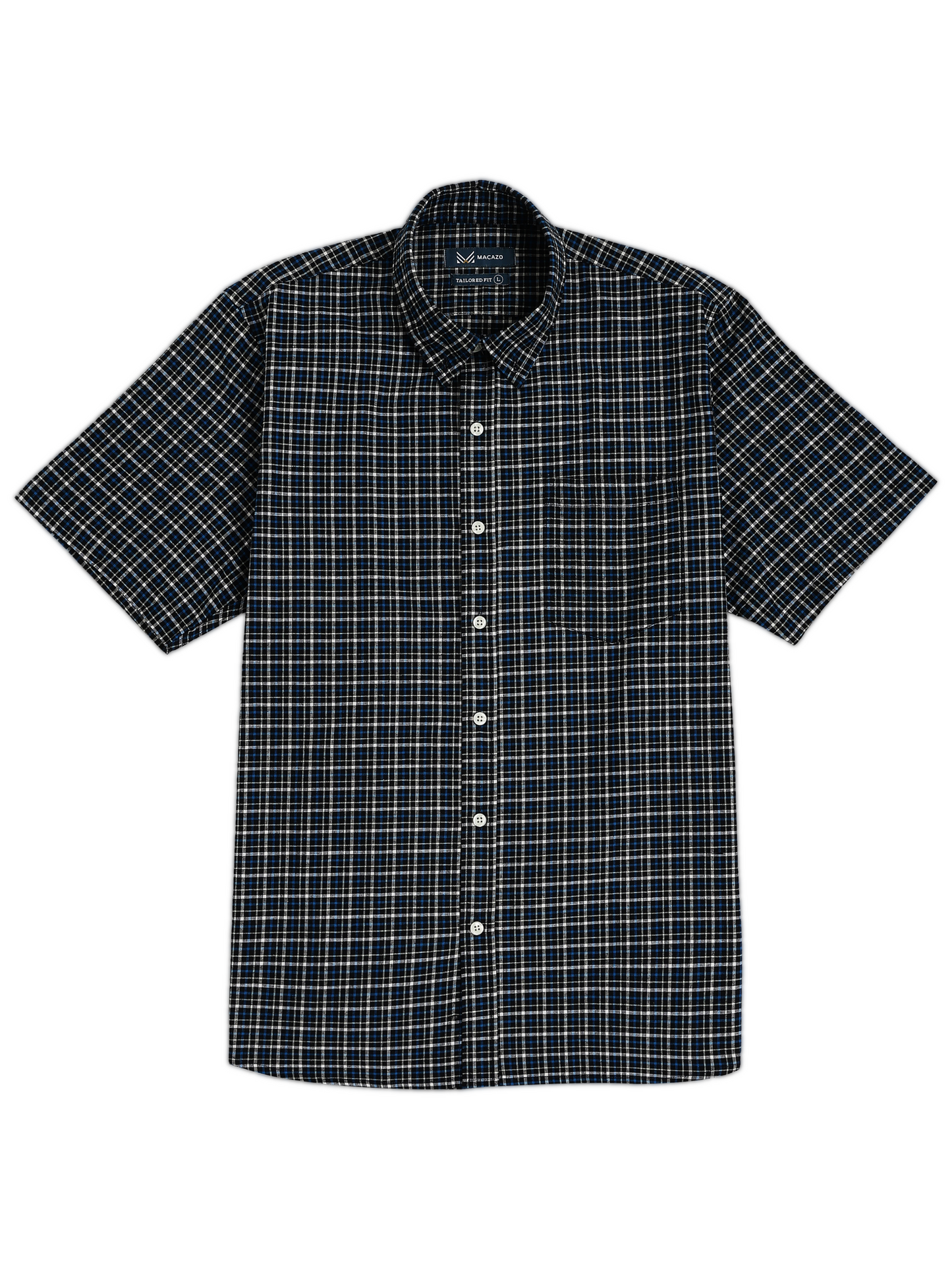 Dark Blue Classic Checks Oxford Shirt