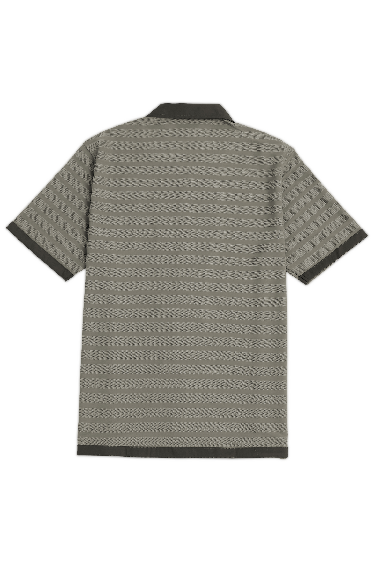 Olive Textured Fabric Cuban Shirt