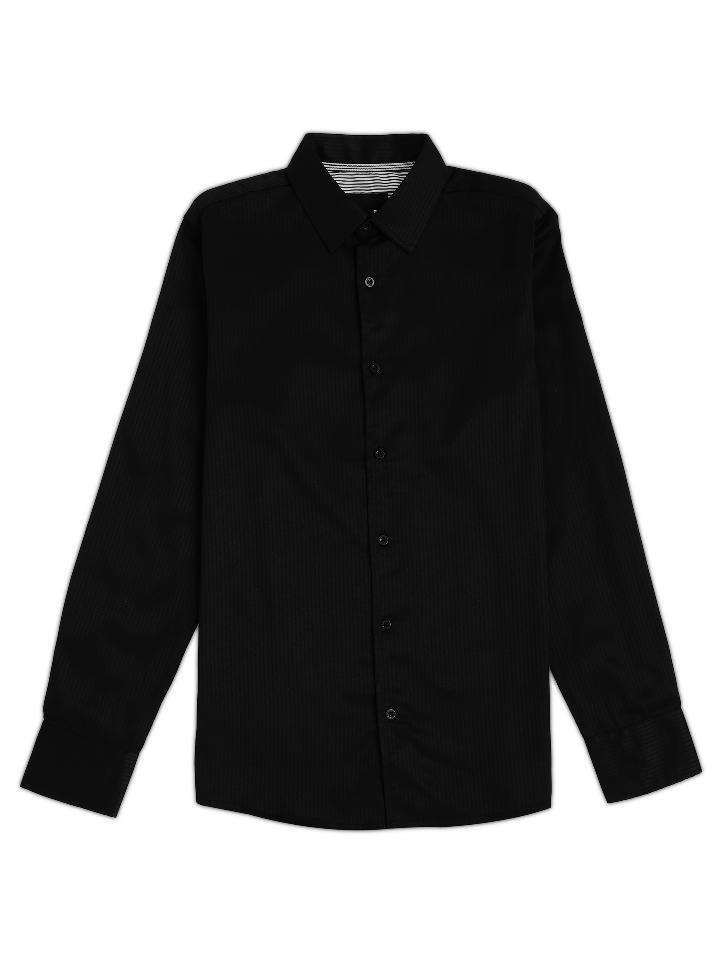 Black Shadow Stripe Dobby Shirt